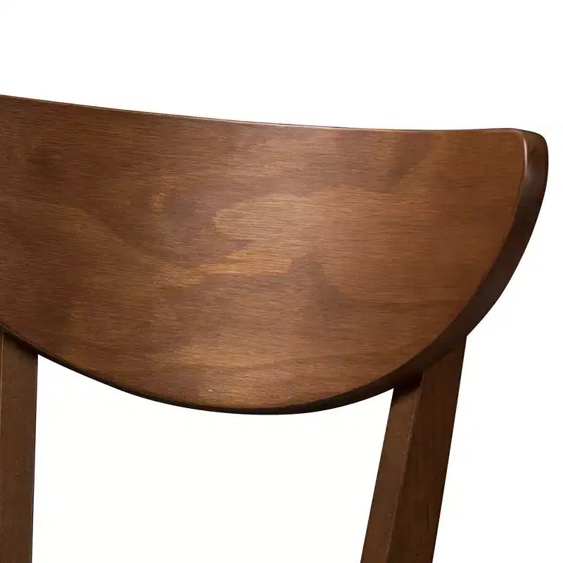 Lot de 2 tabourets de bar à hauteur de comptoir Baxton Studio Eline en bois de noyer et similicuir, noir : dossier ovale, nettoyer les taches
