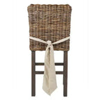 Tabouret de bar hauteur comptoir en rotin Duvall 24 po marron – East At Main : Pieds en teck, Aucun assemblage requis
