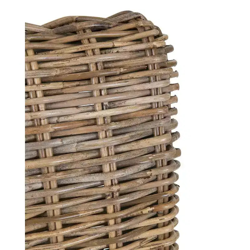 Tabouret de bar hauteur comptoir en rotin Duvall 24 po marron – East At Main : Pieds en teck, Aucun assemblage requis