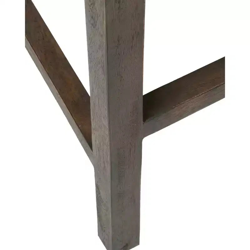 Tabouret de bar hauteur comptoir en rotin Duvall 24 po marron – East At Main : Pieds en teck, Aucun assemblage requis