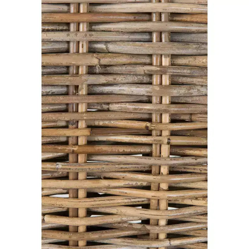 Tabouret de bar hauteur comptoir en rotin Duvall 24 po marron – East At Main : Pieds en teck, Aucun assemblage requis