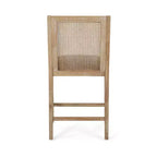 Christopher Knight Home 25,5" Tabouret de bar rembourré en bois et rotin Cataldo Hauteur comptoir Charbon de bois/Naturel