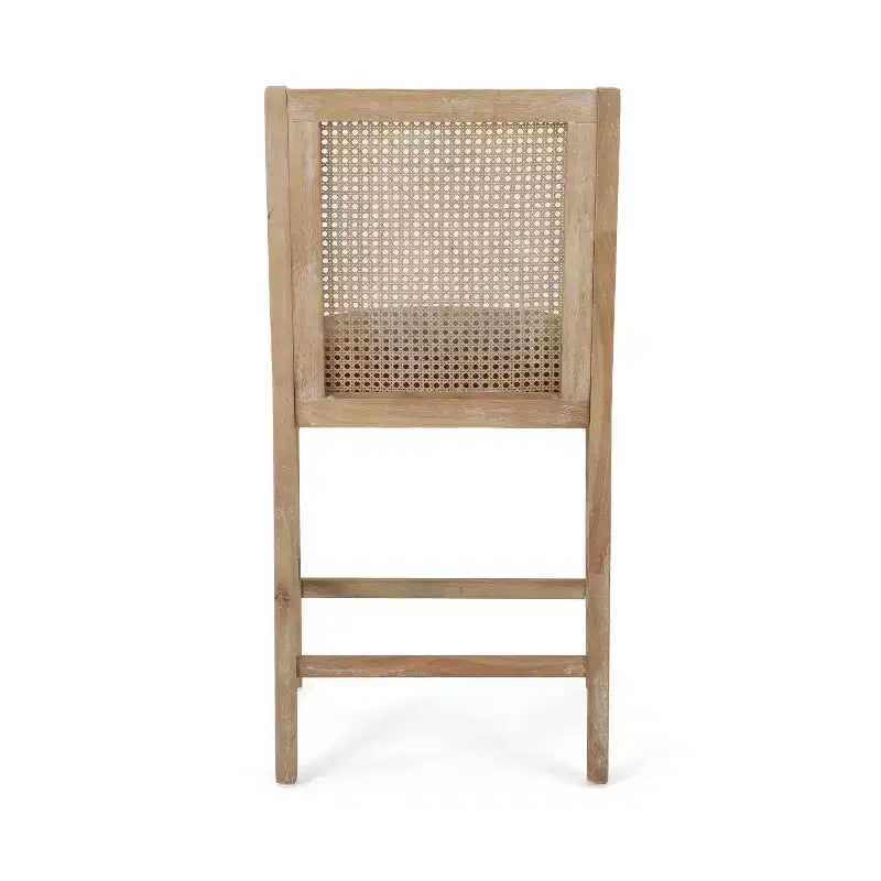 Christopher Knight Home 25,5" Tabouret de bar rembourré en bois et rotin Cataldo Hauteur comptoir Charbon de bois/Naturel