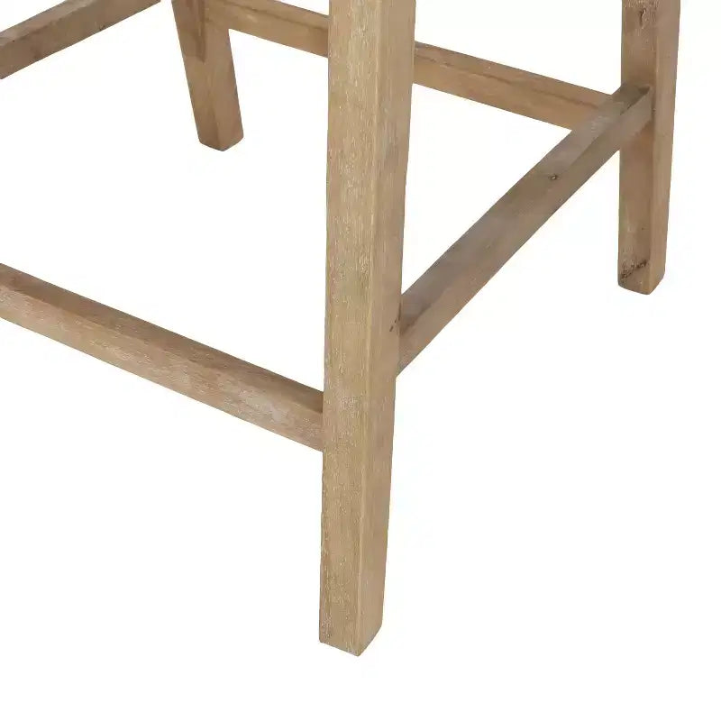 Christopher Knight Home 25,5" Tabouret de bar rembourré en bois et rotin Cataldo Hauteur comptoir Charbon de bois/Naturel