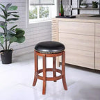 Tabouret de bar Cordova 61 cm (hauteur de comptoir) cerisier - Boraam : pivotant, sans dossier, similicuir, pieds en bois
