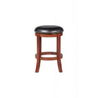 Tabouret de bar Cordova 61 cm (hauteur de comptoir) cerisier - Boraam : pivotant, sans dossier, similicuir, pieds en bois