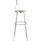 Lot de 2 tabourets de bar en acier robustes réglables de 81,3 à 99,1 cm avec dossier gris - Hampden Furnishings
