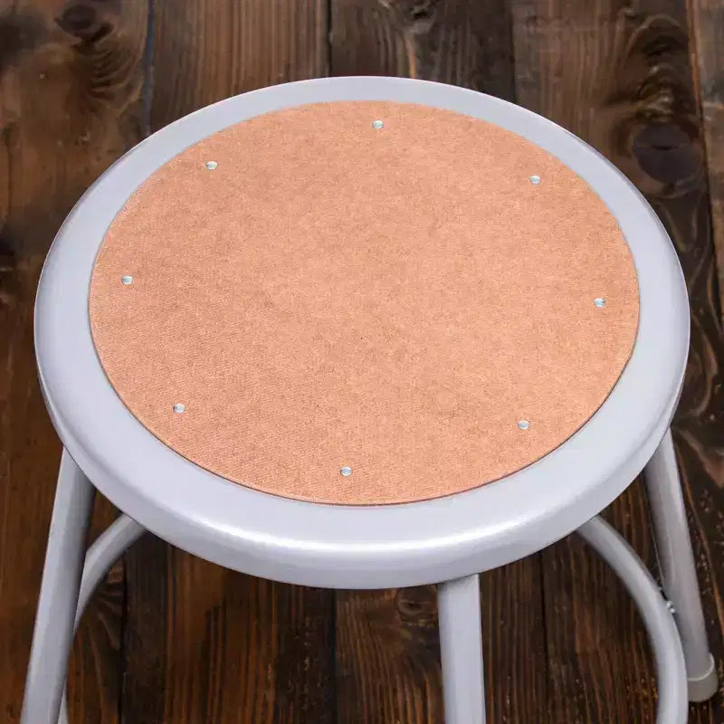 Lot de 2 tabourets de bar en acier robustes réglables de 81,3 à 99,1 cm avec dossier gris - Hampden Furnishings