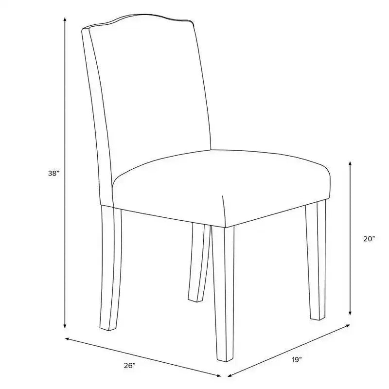 Chaise de salle à manger Skyline Furniture Ayala Frolic Navy à boutons et motif : Lin-coton mélangé rembourré, dossier en forme de bosse de chameau, pieds coniques en bois
