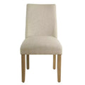 Marin Curved Back Dining Chair Stain Resistant Textured Linen - HomePop