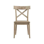 Lot de 2 chaises d'appoint en bois à dossier en X Keaton Beach - Picket House Furnishings : Modernes du milieu du siècle, structure en bois massif