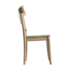 Lot de 2 chaises d'appoint en bois à dossier en X Keaton Beach - Picket House Furnishings : Modernes du milieu du siècle, structure en bois massif