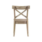 Lot de 2 chaises d'appoint en bois à dossier en X Keaton Beach - Picket House Furnishings : Modernes du milieu du siècle, structure en bois massif