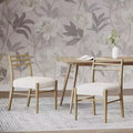 Christopher Knight Home Set of 2 Fescue Upholstered Dining Chairs Light Ash/Light Beige Tweed
