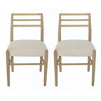 Christopher Knight Home Lot de 2 chaises de salle à manger Fescue en tissu de tweed gris clair/beige clair