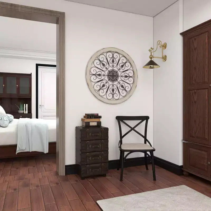 Commode latérale en bois empilé Java foncé – Olivia & May : cadre en bois d'hévéa, aucun assemblage requis, commode à 4 tiroirs