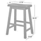 Ensemble de salle à manger carré 5 pièces Belfast à hauteur de comptoir avec 4 tabourets de selle, noir, de Buylateral