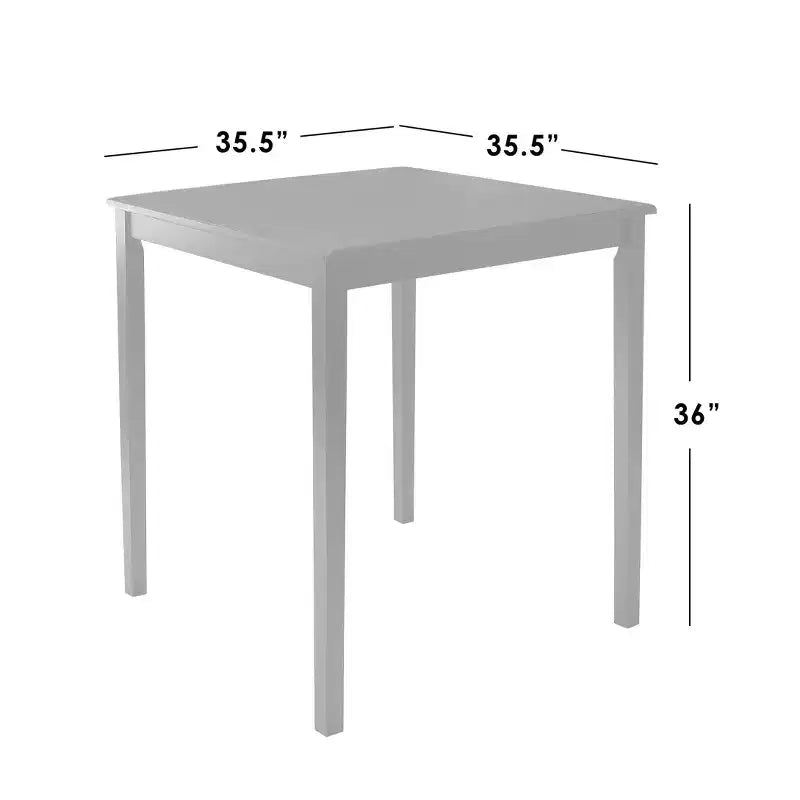 Ensemble de salle à manger carré 5 pièces Belfast à hauteur de comptoir avec 4 tabourets de selle, noir, de Buylateral
