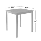 Ensemble de salle à manger carré 5 pièces Belfast à hauteur de comptoir avec 4 tabourets de selle, noir, de Buylateral