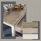 Signature Design by Ashley Ensemble de table de salle à manger Skempton, 7 pièces, brun clair : table rectangulaire moderne, 6 places, non extensible