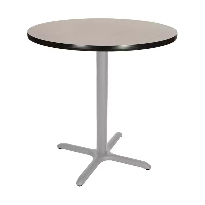 Table de salle à manger ronde avec piètement en X 36 po de la collection Bennet de Hampden Furnishings, gris/gris nébuleuse
