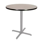 Table de salle à manger ronde avec piètement en X 36 po de la collection Bennet de Hampden Furnishings, gris/gris nébuleuse