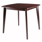 Ensemble repas Pauline 3 pièces Noyer - Winsome : Bois massif, Table carrée, 2 chaises