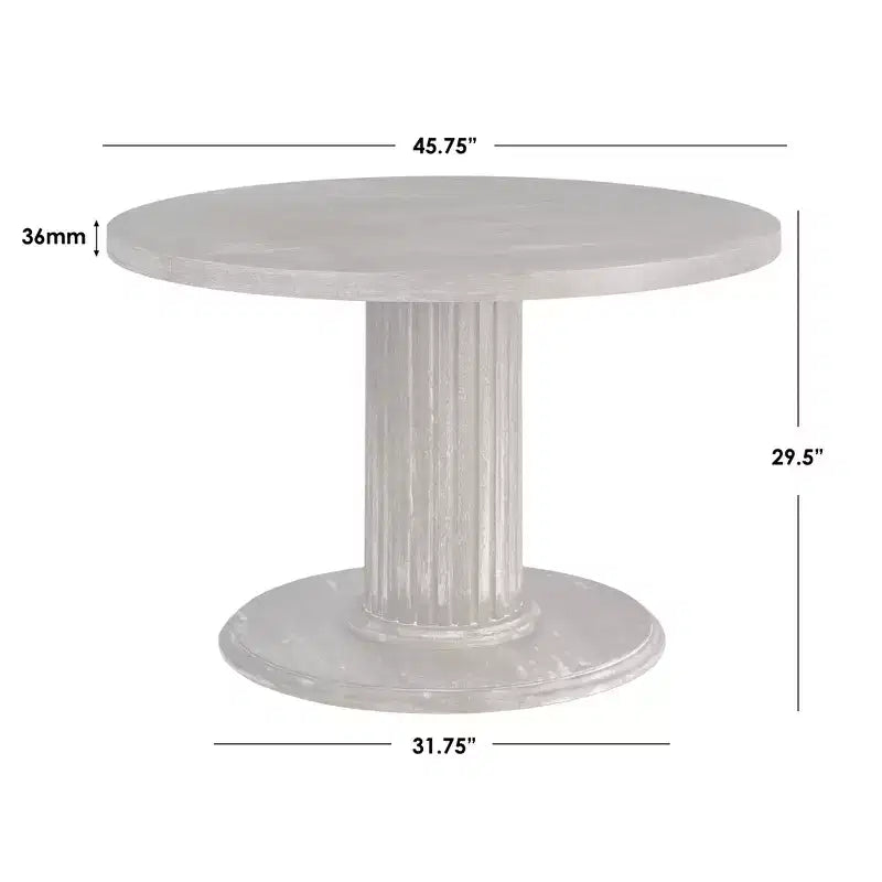 Lifestorey Isla Table à manger ronde sur pied rustique 47,3" finition naturelle récupérée