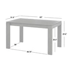 Table de salle à manger rectangulaire moderne Gogi Buylateral, grise