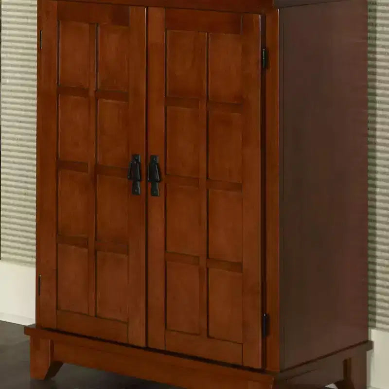 Home Styles Arts & Crafts Pantry Chêne Cottage : Rangement de cuisine traditionnel en bois massif, 4 portes, 4 étagères