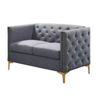 Gasper Tufted Upholstered Loveseat Light Gray - HOMES: Inside + Out