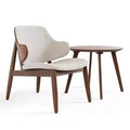 HOMES: Inside + Out 2pc Creekside Mid-Century Modern Accent Table Set with Chair Walnut
