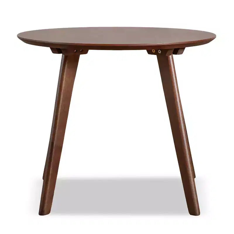 HOMES: Inside + Out Ensemble de 2 tables d'appoint de style moderne du milieu du siècle Creekside avec chaise, couleur noyer