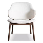 HOMES: Inside + Out Ensemble de 2 tables d'appoint de style moderne du milieu du siècle Creekside avec chaise, couleur noyer