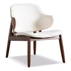 HOMES: Inside + Out Ensemble de 2 tables d'appoint de style moderne du milieu du siècle Creekside avec chaise, couleur noyer