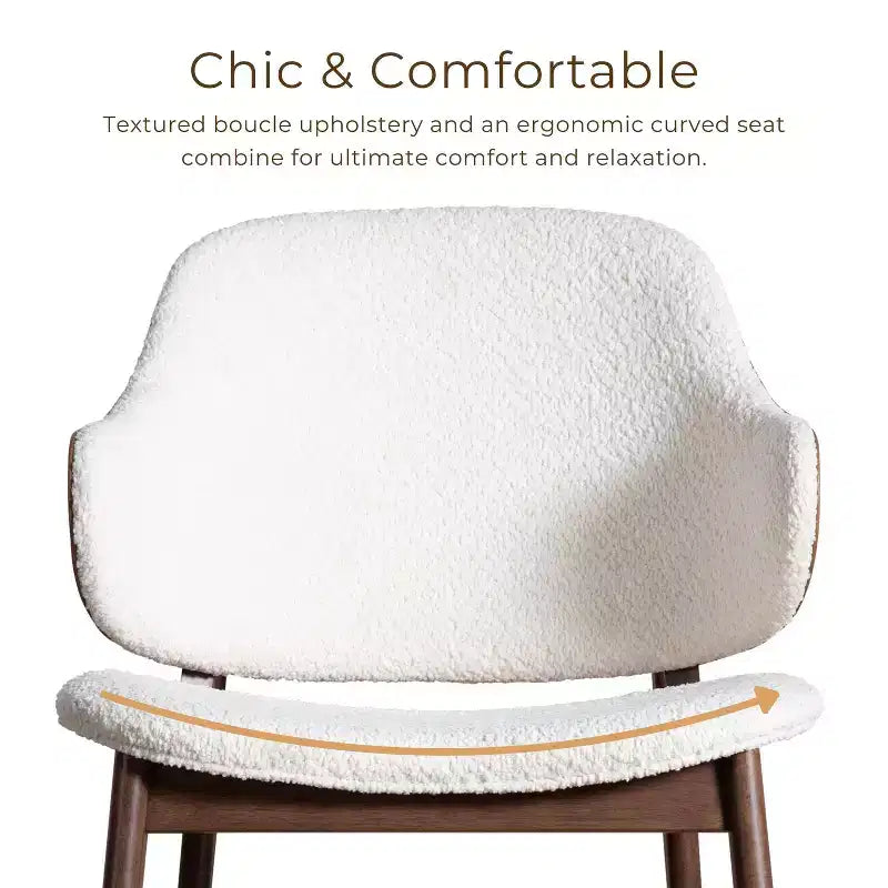 HOMES: Inside + Out Ensemble de 2 tables d'appoint de style moderne du milieu du siècle Creekside avec chaise, couleur noyer