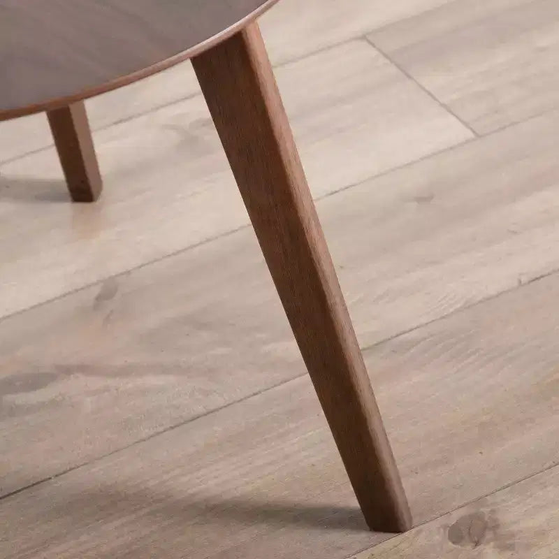 HOMES: Inside + Out Ensemble de 2 tables d'appoint de style moderne du milieu du siècle Creekside avec chaise, couleur noyer