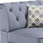 Acme Furniture Bois II Canapé d'angle modulaire en velours gris