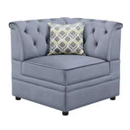 Acme Furniture Bois II Canapé d'angle modulaire en velours gris