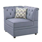 Acme Furniture Bois II Canapé d'angle modulaire en velours gris