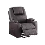 Acme Furniture Evander Leather Aire Power Recliner Sofa Brown