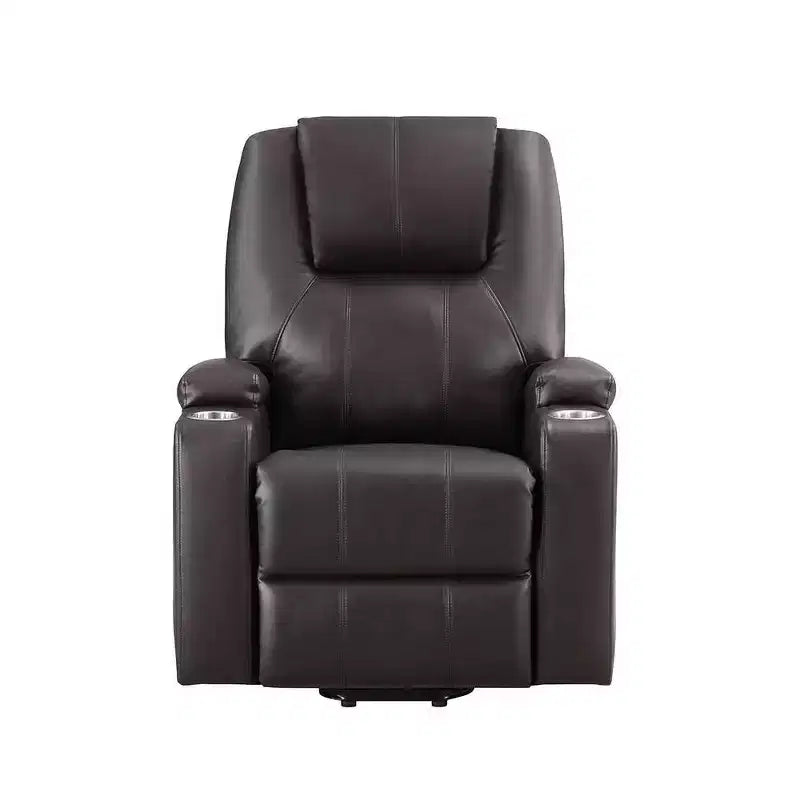 Canapé inclinable électrique en cuir (tissu effet cuir) Evander de Acme Furniture, marron