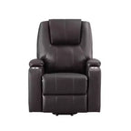 Canapé inclinable électrique en cuir (tissu effet cuir) Evander de Acme Furniture, marron