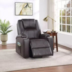 Canapé inclinable électrique en cuir (tissu effet cuir) Evander de Acme Furniture, marron