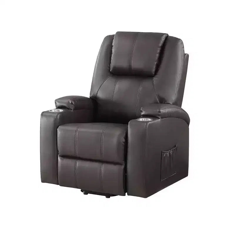 Canapé inclinable électrique en cuir (tissu effet cuir) Evander de Acme Furniture, marron