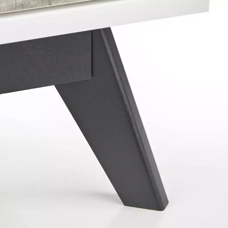 Commode 6 tiroirs Buylateral Crislana Mid-Century Moderne Gris/Blanc