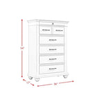 Commode 6 tiroirs Brooks crème - Picket House Furnishings : Rangement vertical, Organisateur de chambre à coucher