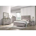 Adam 6 Drawer Dresser with Mirror Gray - Picket House Furnishings: Transitional Style, Velvet-Lined