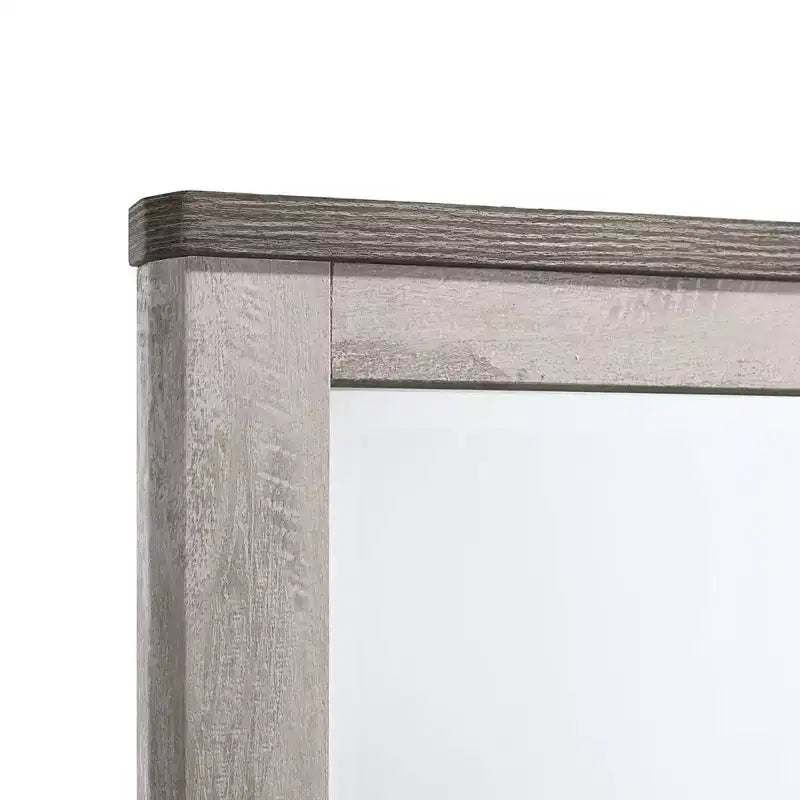 Commode à 6 tiroirs Adam avec miroir Gris - Picket House Furnishings : Style transitionnel, Doublure en velours