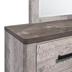 Commode à 6 tiroirs Adam avec miroir Gris - Picket House Furnishings : Style transitionnel, Doublure en velours
